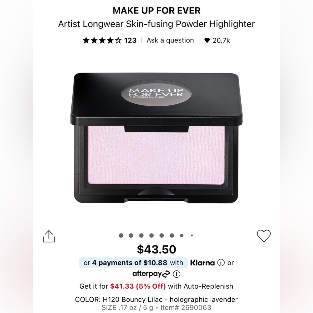 Makeup Forever Artist Longwear Skin-fusing Powder Highlighter